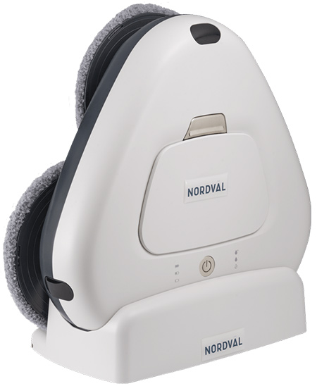 Nordväl Triple Spin dweilrobot in laadstation
